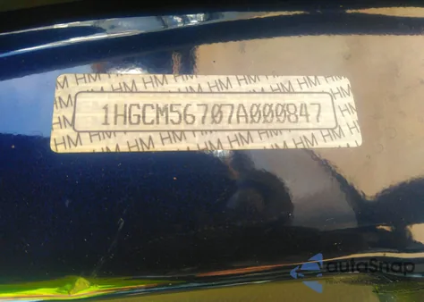 2007 Honda Accord 2.4 Ex from USA, damaged, VIN 1HGCM56707A000847